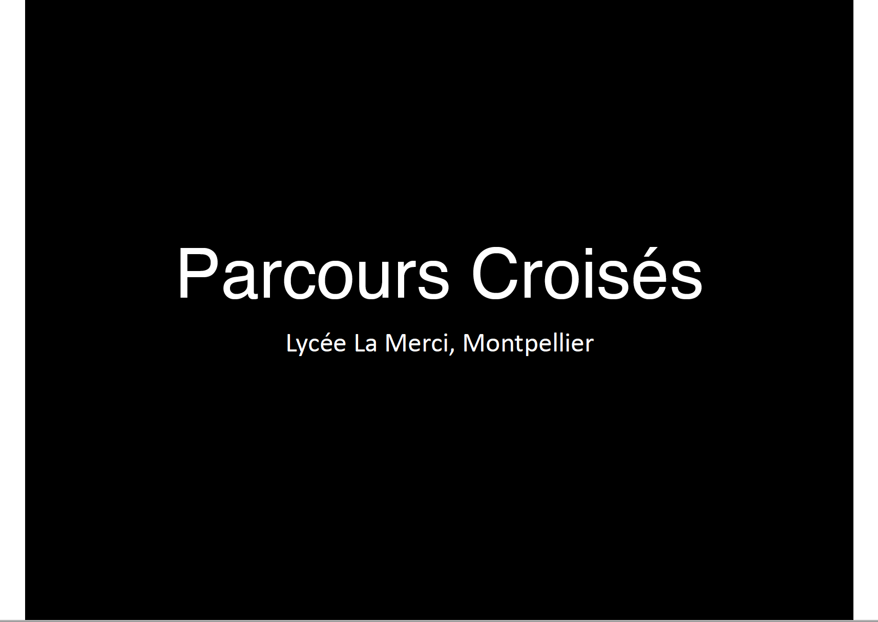 parcours croisés